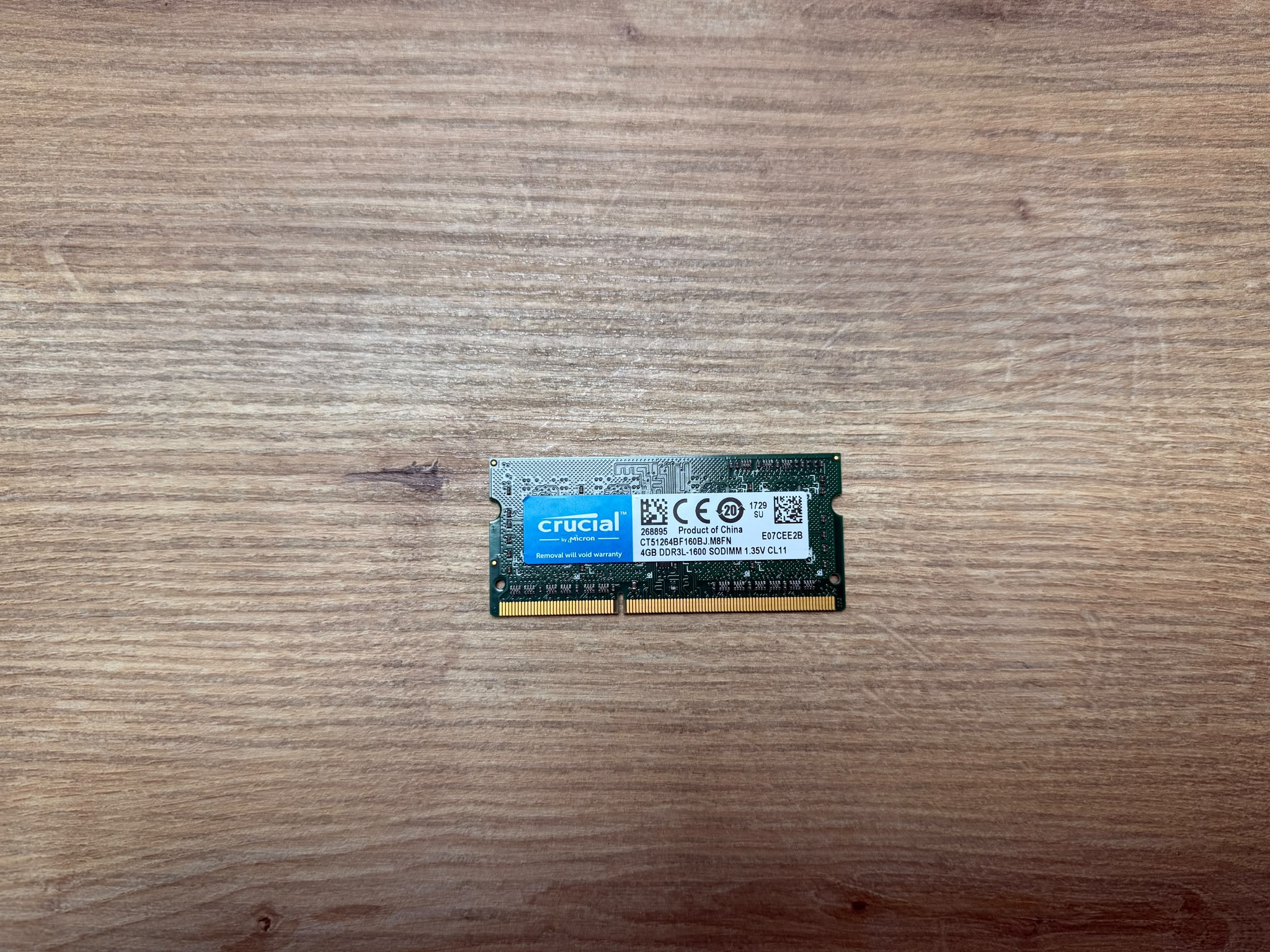 Crucial 4GB DDR3L 1600 Sodimm 1.35v CL11 Notebook Laptop Ram